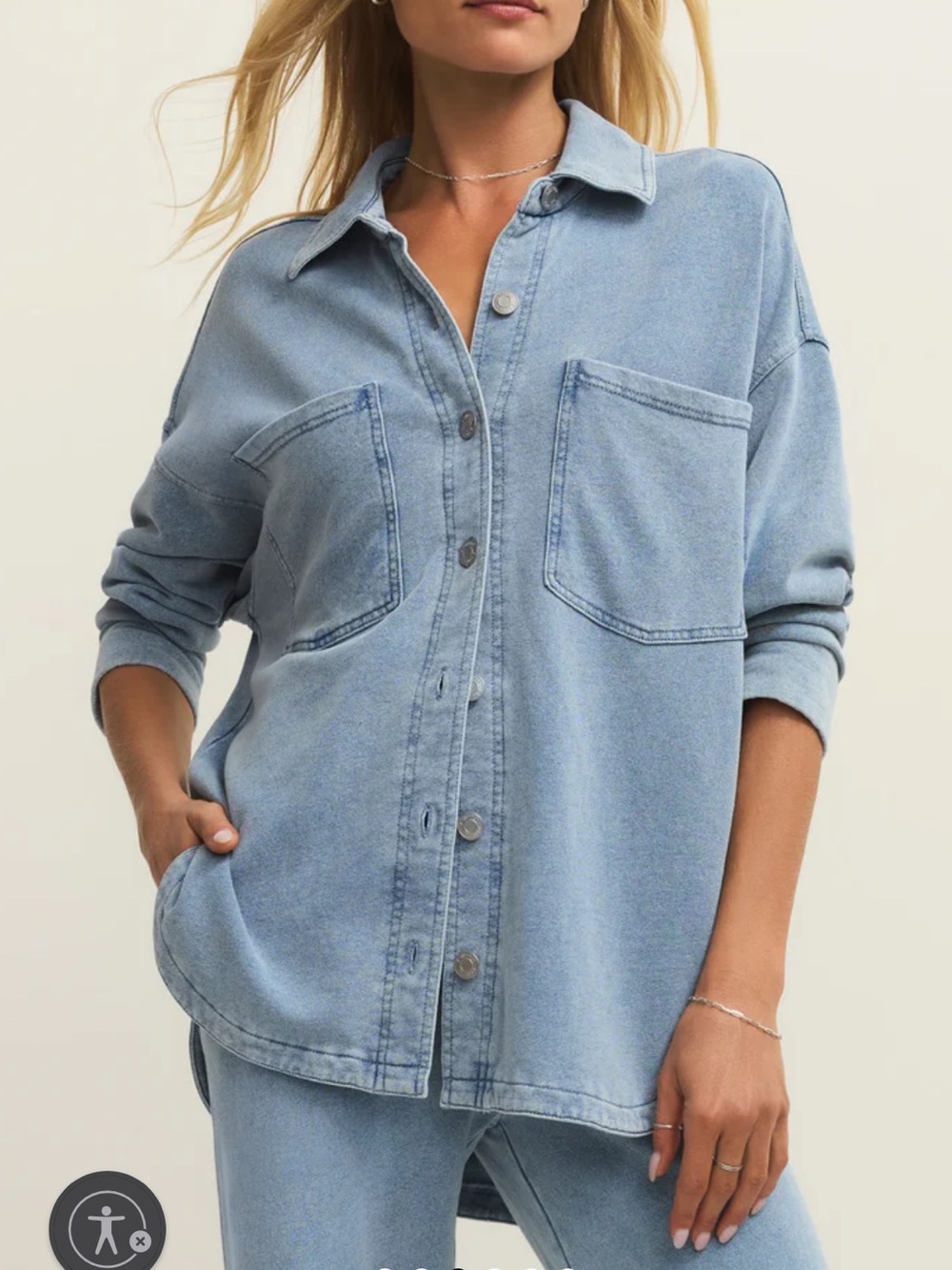 Z Supply All Day Knit Denim Jacket